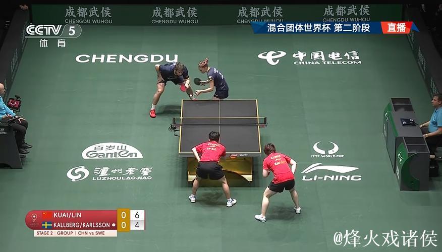 乒乓球混合团体世界杯：中国8-4瑞典豪取9连胜